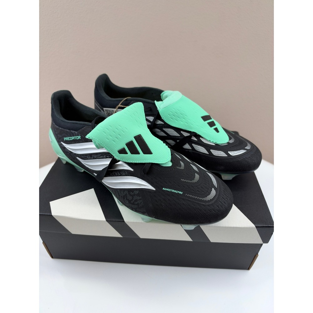 Adidas Predator Pro FT FG Soccer Cleats Mens 12 Black Silver Mint IH7235